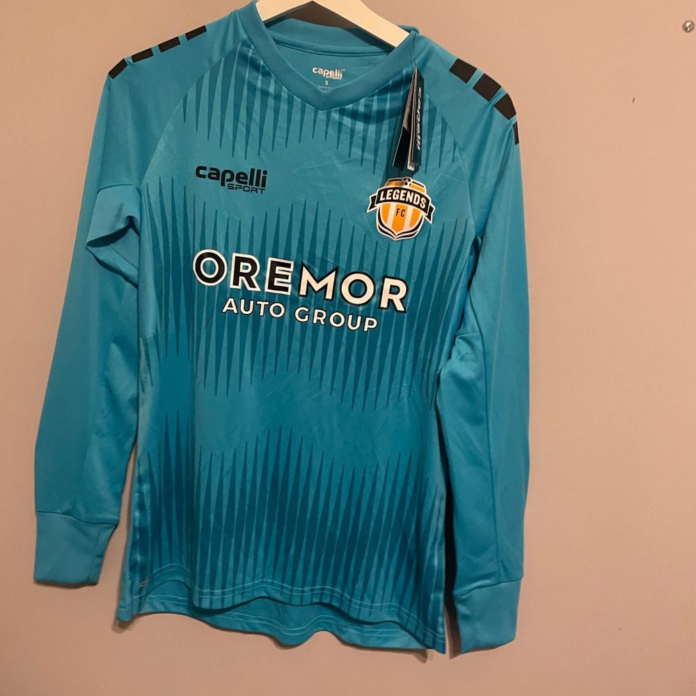 Capelli Sport long sleeve padded‎ Shirt size  Blue White Short Pullover Jersey